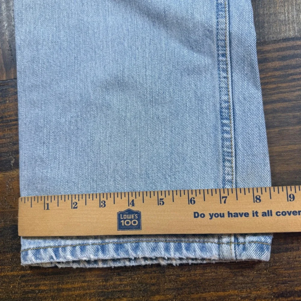 Levis 505 Regular Fit Jeans Light Wash Blue Denim Mens W36 L34 Straight Leg 00s - Picture 5 of 11